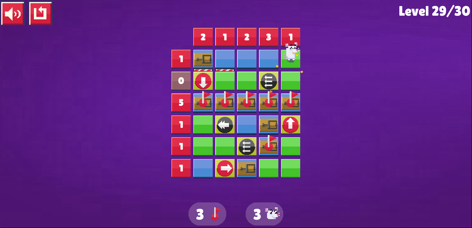 Trapsweeper Puzzle Game Level 29 Complete Screenshot.