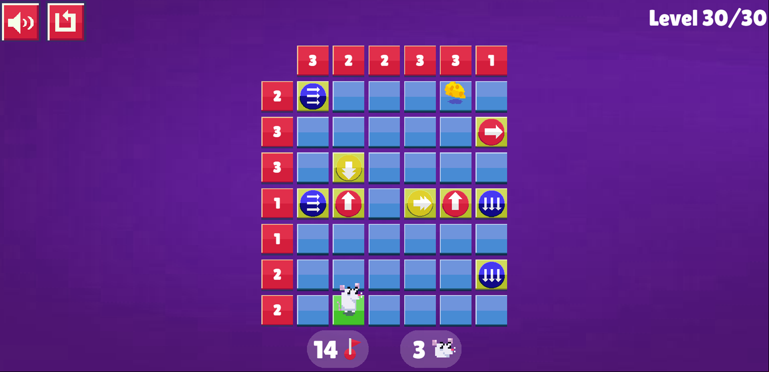 Trapsweeper Puzzle Game Level 30 Screenshot.