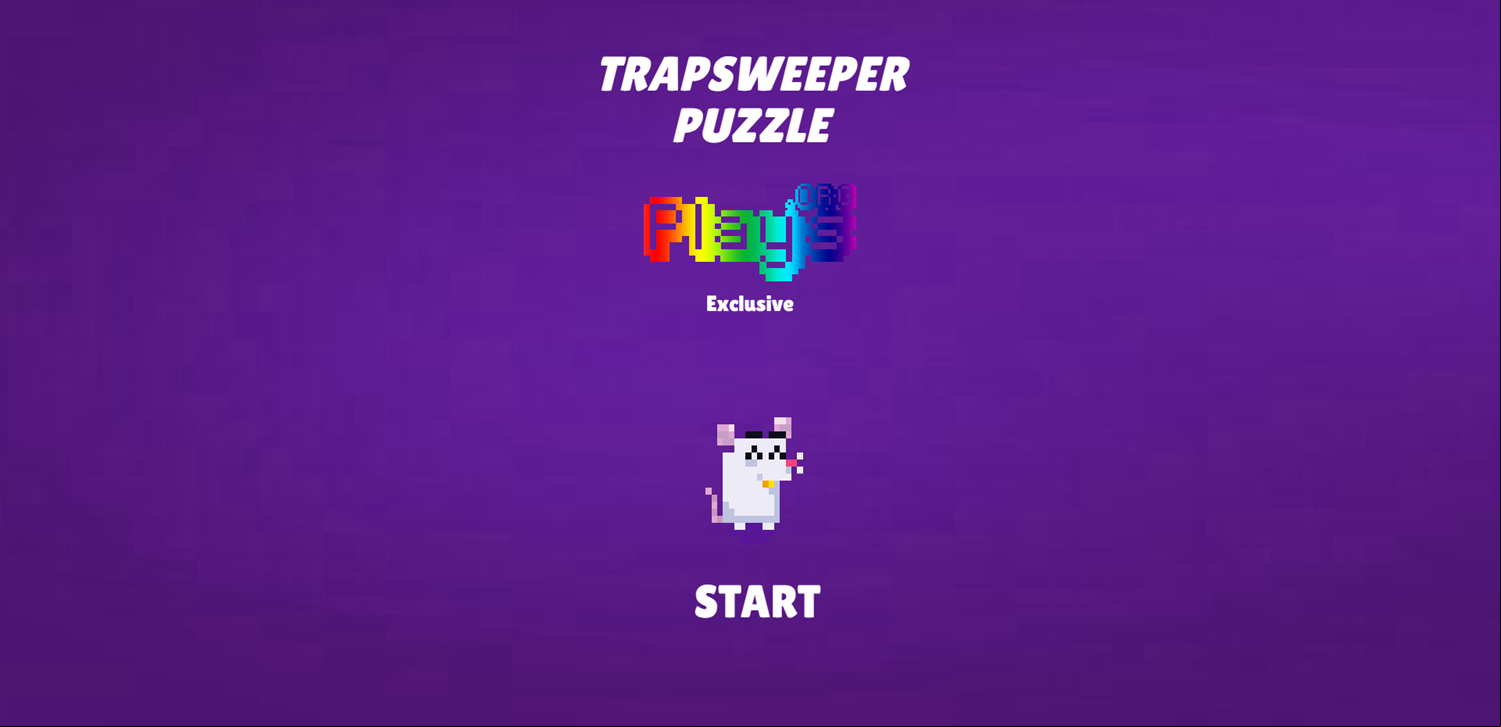 Trapsweeper Puzzle Game Welcome Screen Screenshot.