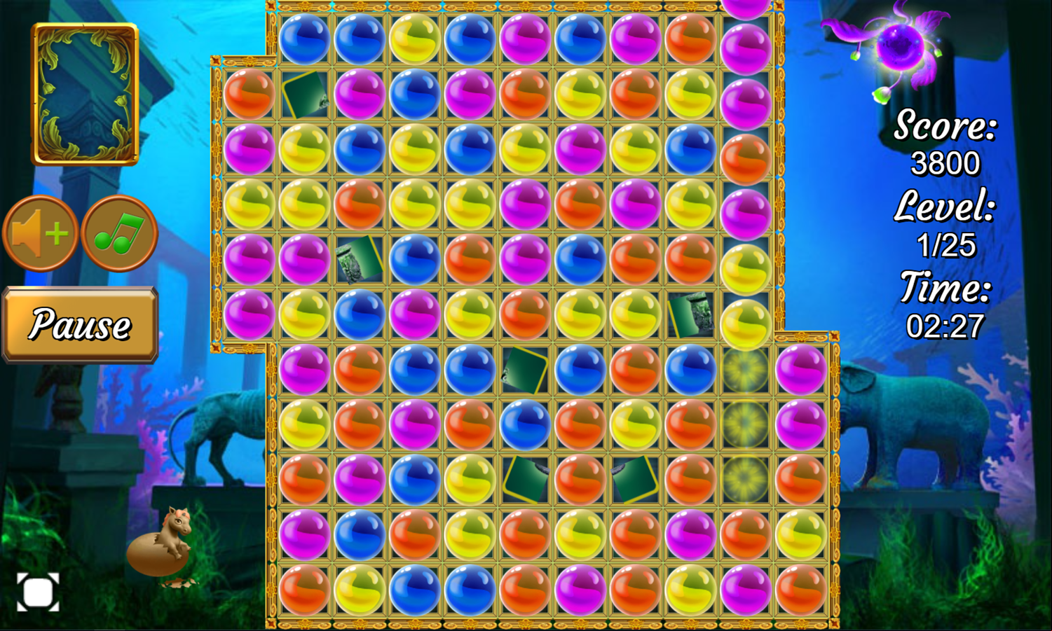 Treasures of Atlantis Game Play Screenshot.