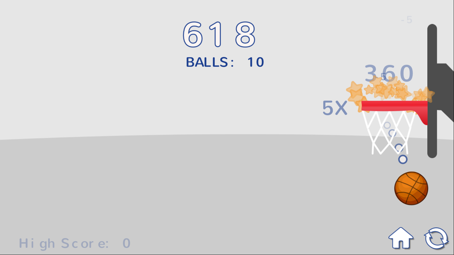 Treze Basket Game Play Screenshot.