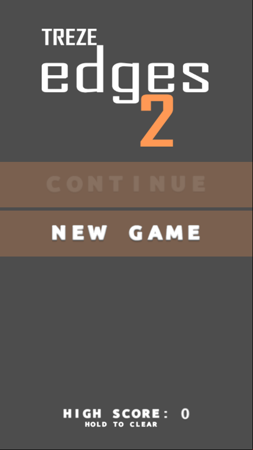 Treze Edges 2 Game Welcome Screen Screenshot.