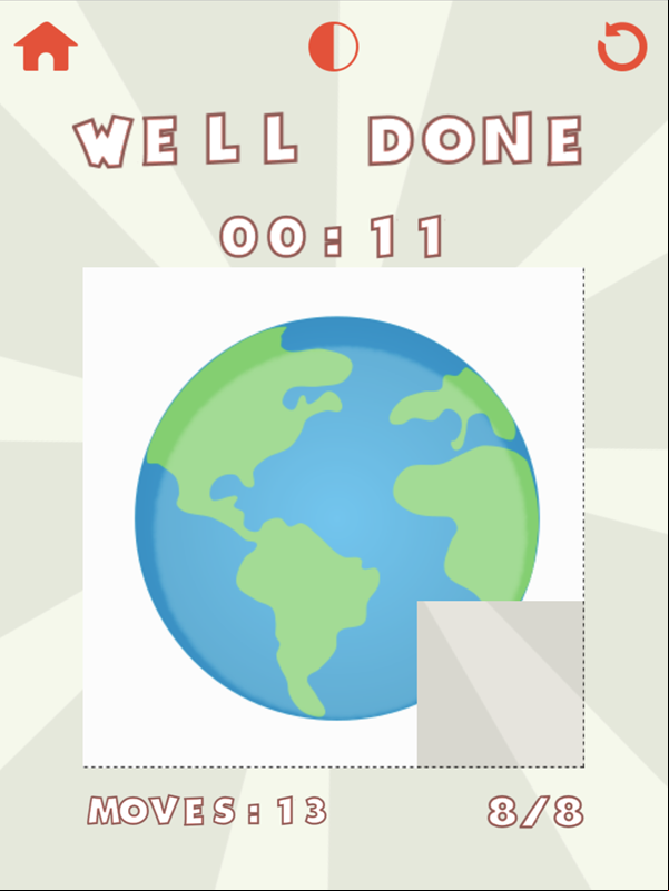 Treze8puzzle Game Earth Screenshot.