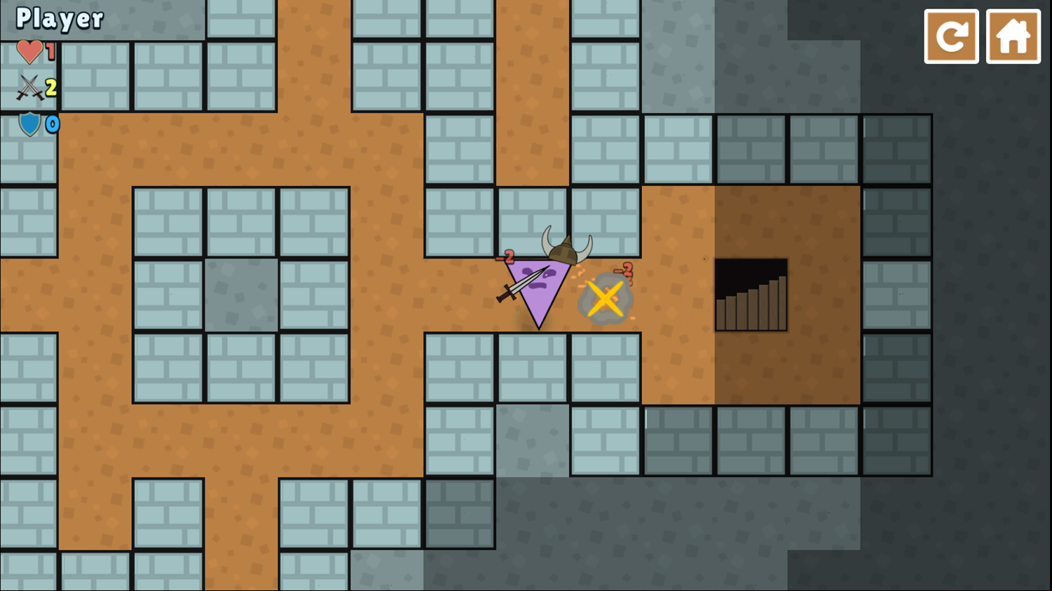 Triangle Tactics Game Fighting Screenshot.
