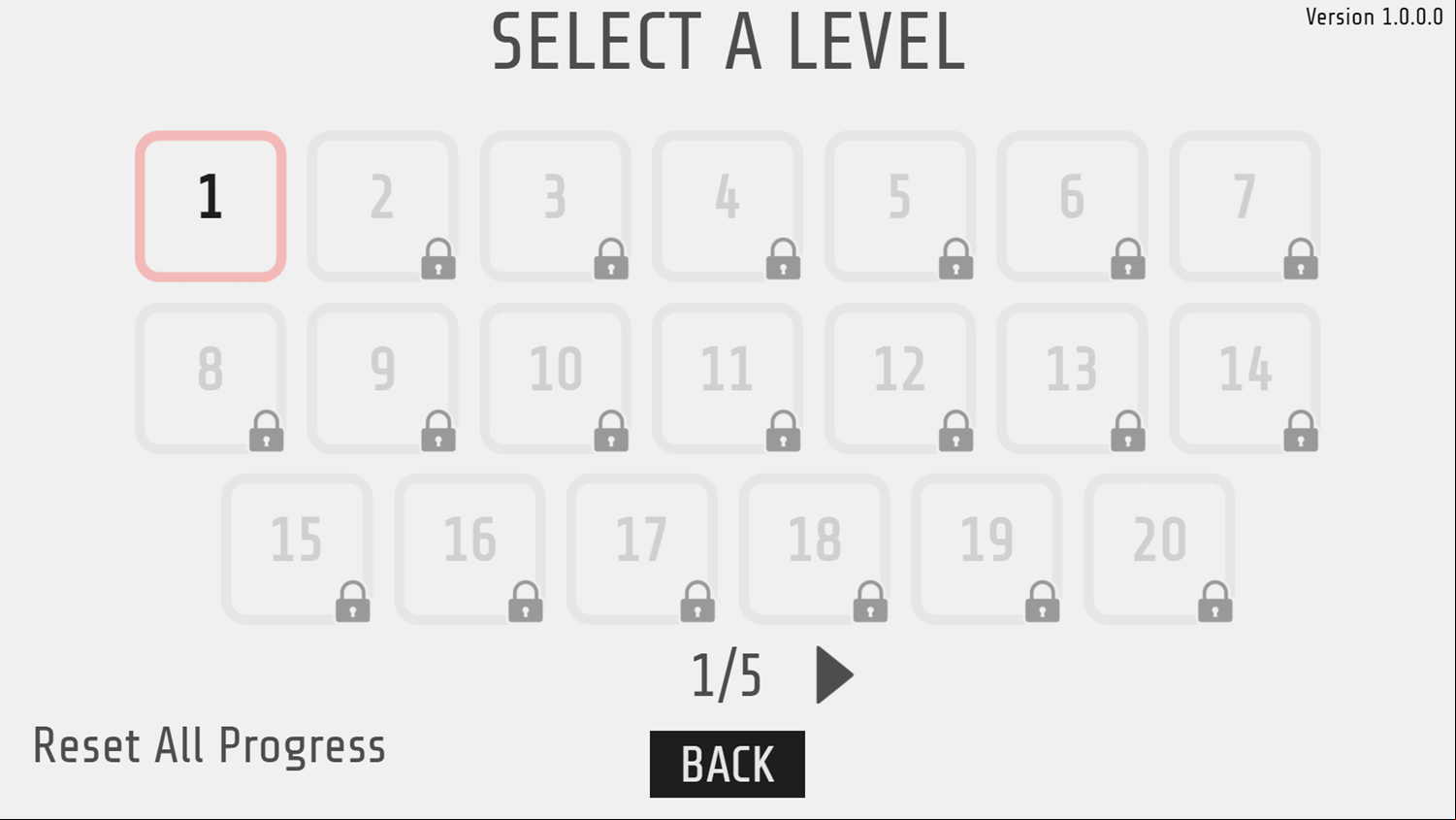 Trz Cannon Game Select Level Screenshot.