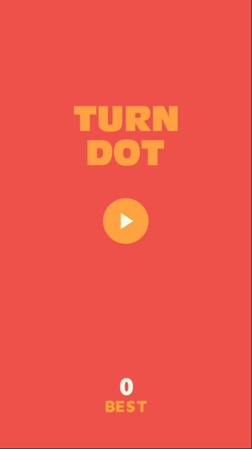 Turn Dot Game Welcome Screen Screenshot.