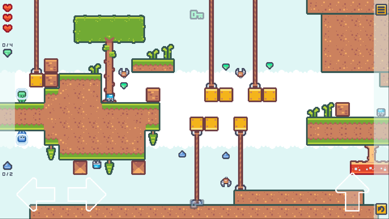 Two Aliens Adventure Plus Game Level Progress Screenshot.