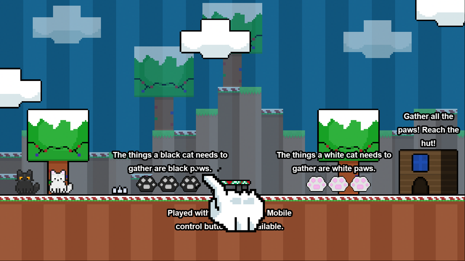 Two Cat Cute Game How To Play Screenshot.