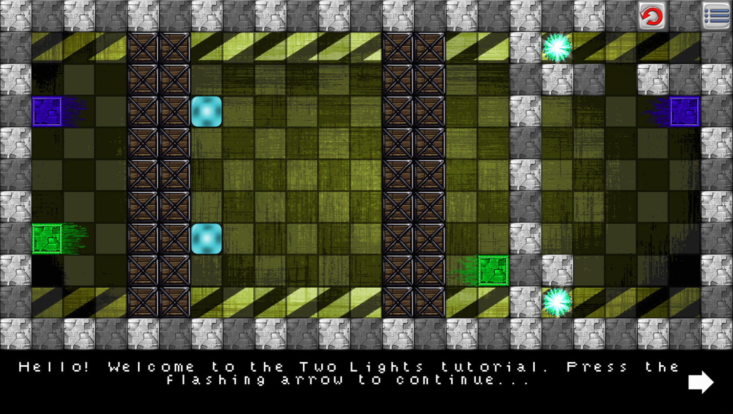 Two Lights Game How to Play Tutorial Screen Screenshot.
