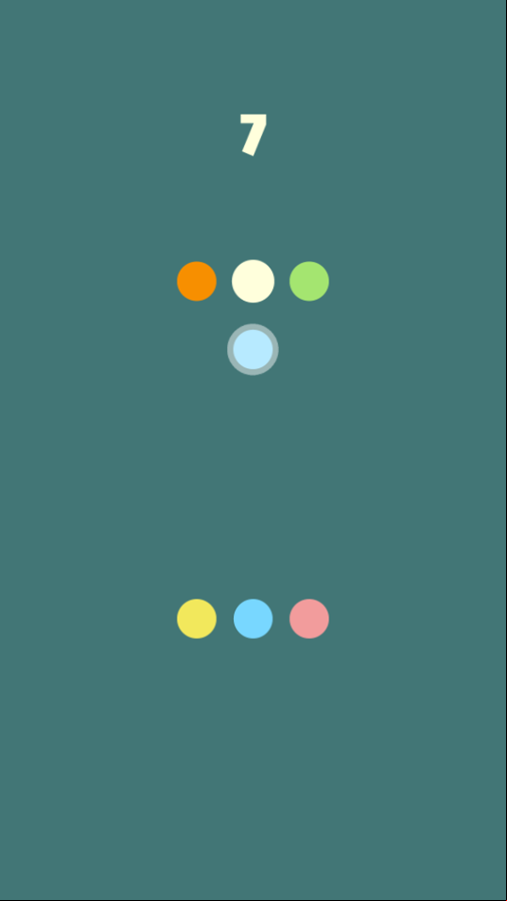 Two Rows Colors Game Play Screenshot.