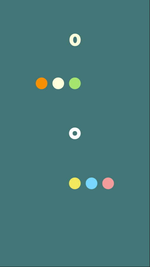 Two Rows Colors Game Start Screenshot.