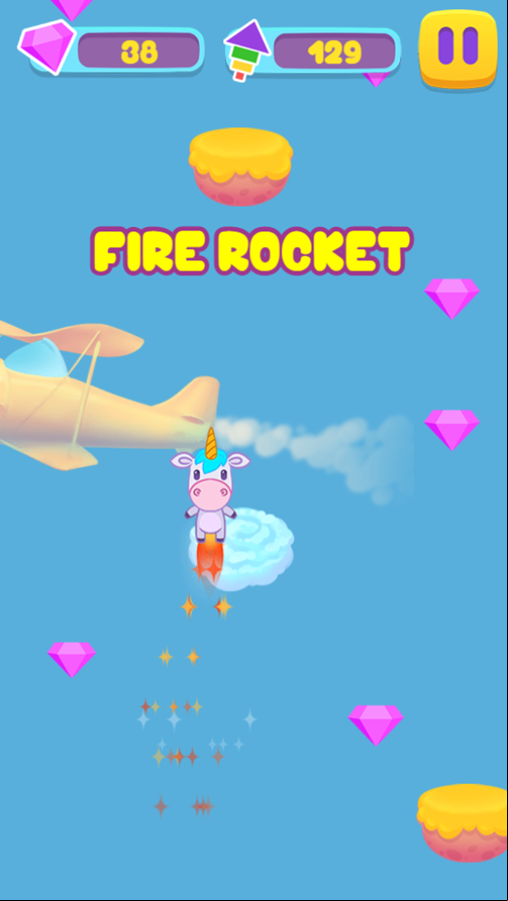 Unicorn Blast Game Play Screenshot.
