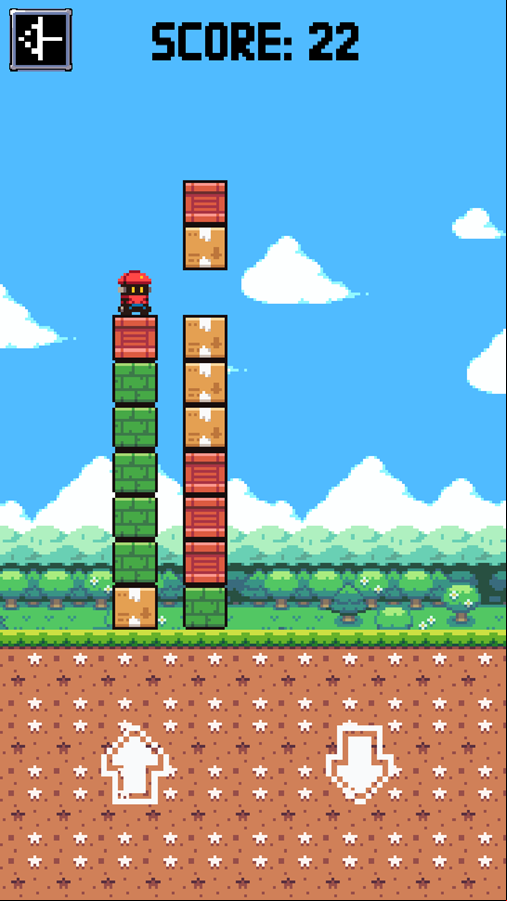 Up Down Blocks Game Play Screenshot.