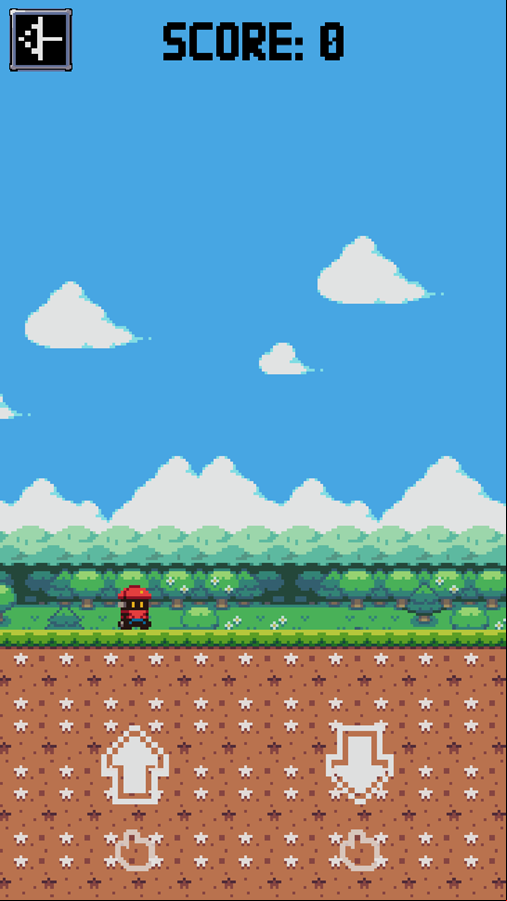 Up Down Blocks Game Start Screenshot.