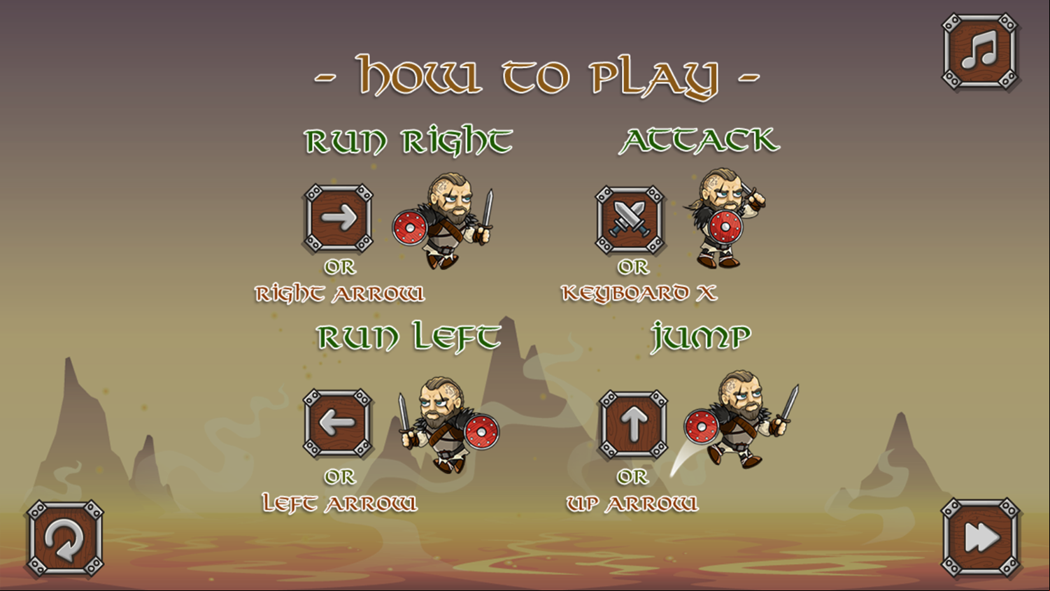 Vikings vs Skeletons Game How To Play Screenshot.