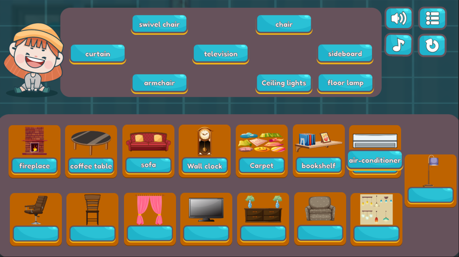 Vocab Lounge Game Play Screenshot.