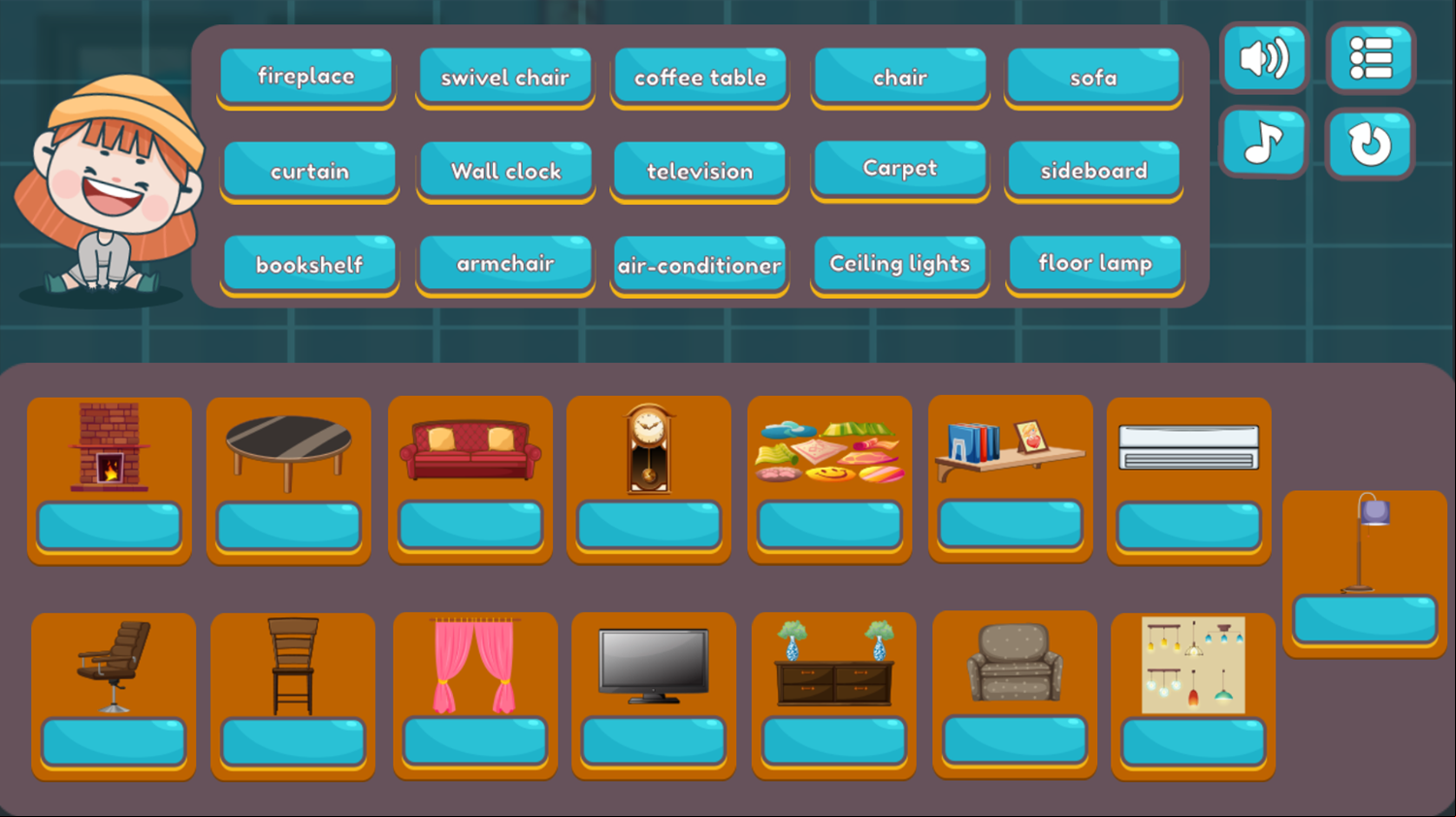 Vocab Lounge Game Start Screenshot.