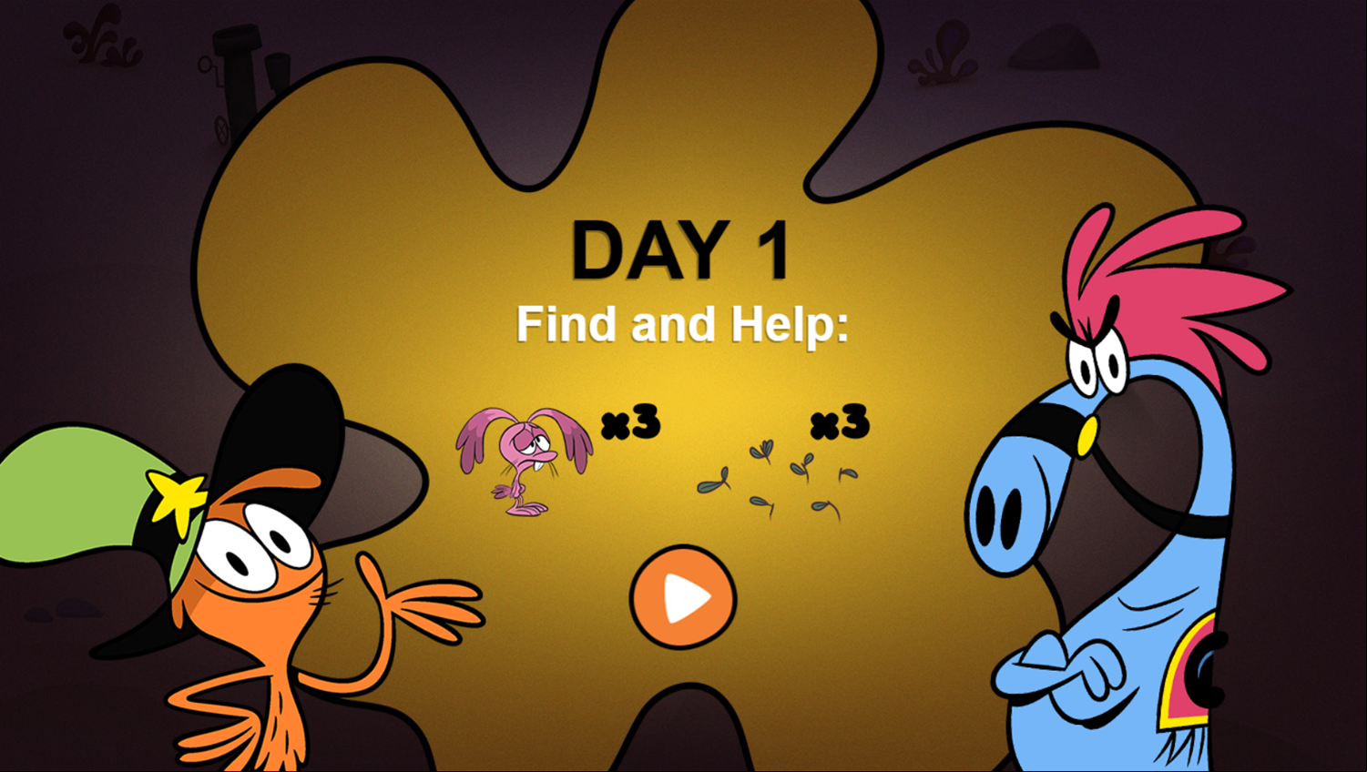 Wander Over Yonder the Helpin' Hands Game Day 1 Goals Screenshot.