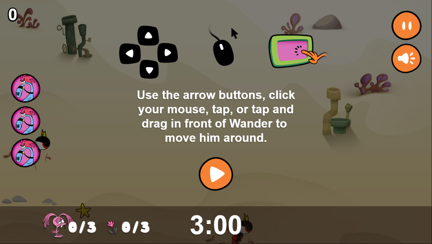 Wander Over Yonder the Helpin' Hands Game How To Play Screenshot.