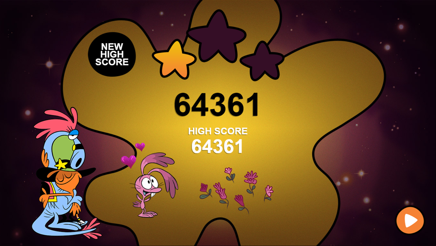 Wander Over Yonder the Helpin' Hands Game Score Screenshot.