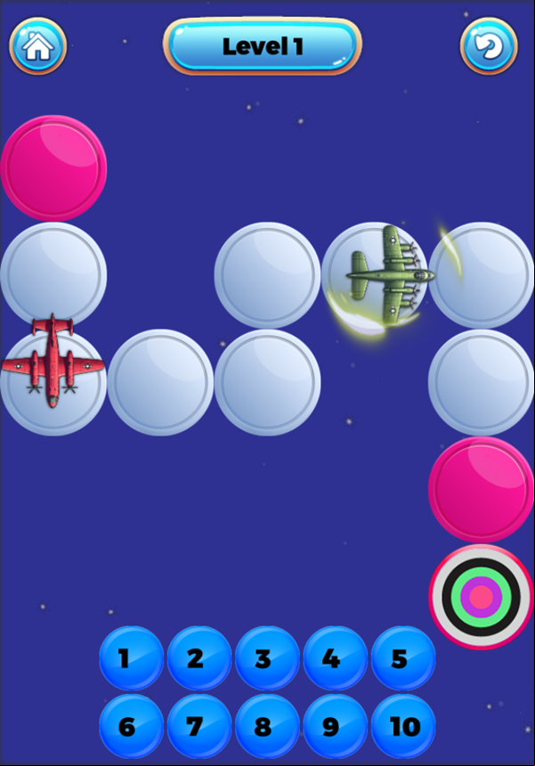 Warplane Racing Game Level Play Screenshot.