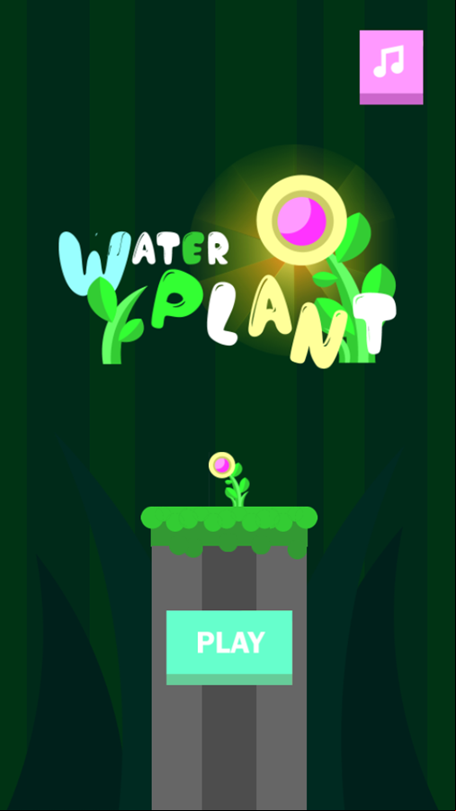 Water Plant Game Welcome Screen Screenshot.