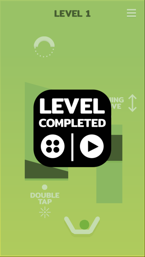 Way Down Game Level Complete Screenshot.