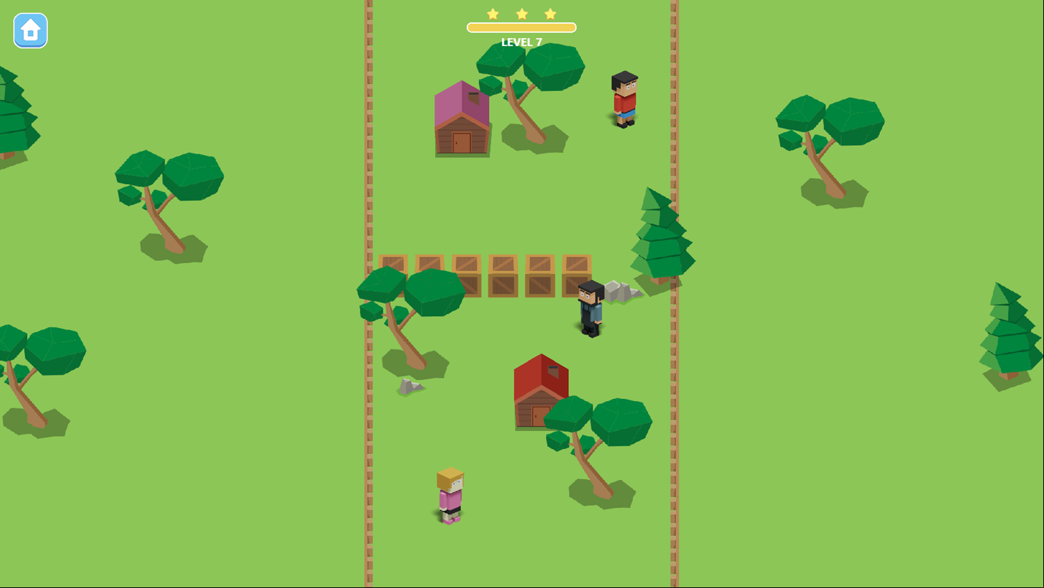 Way to Home Game Level Progress Screenshot.