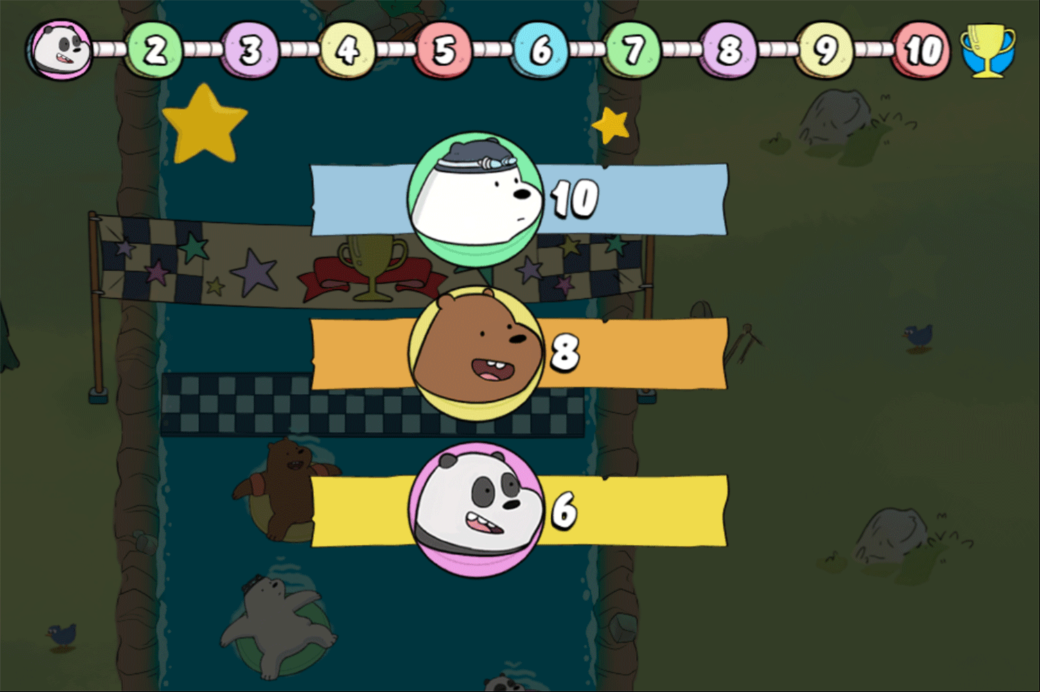 We Bare Bears Beary Rapids Result Screenshot.