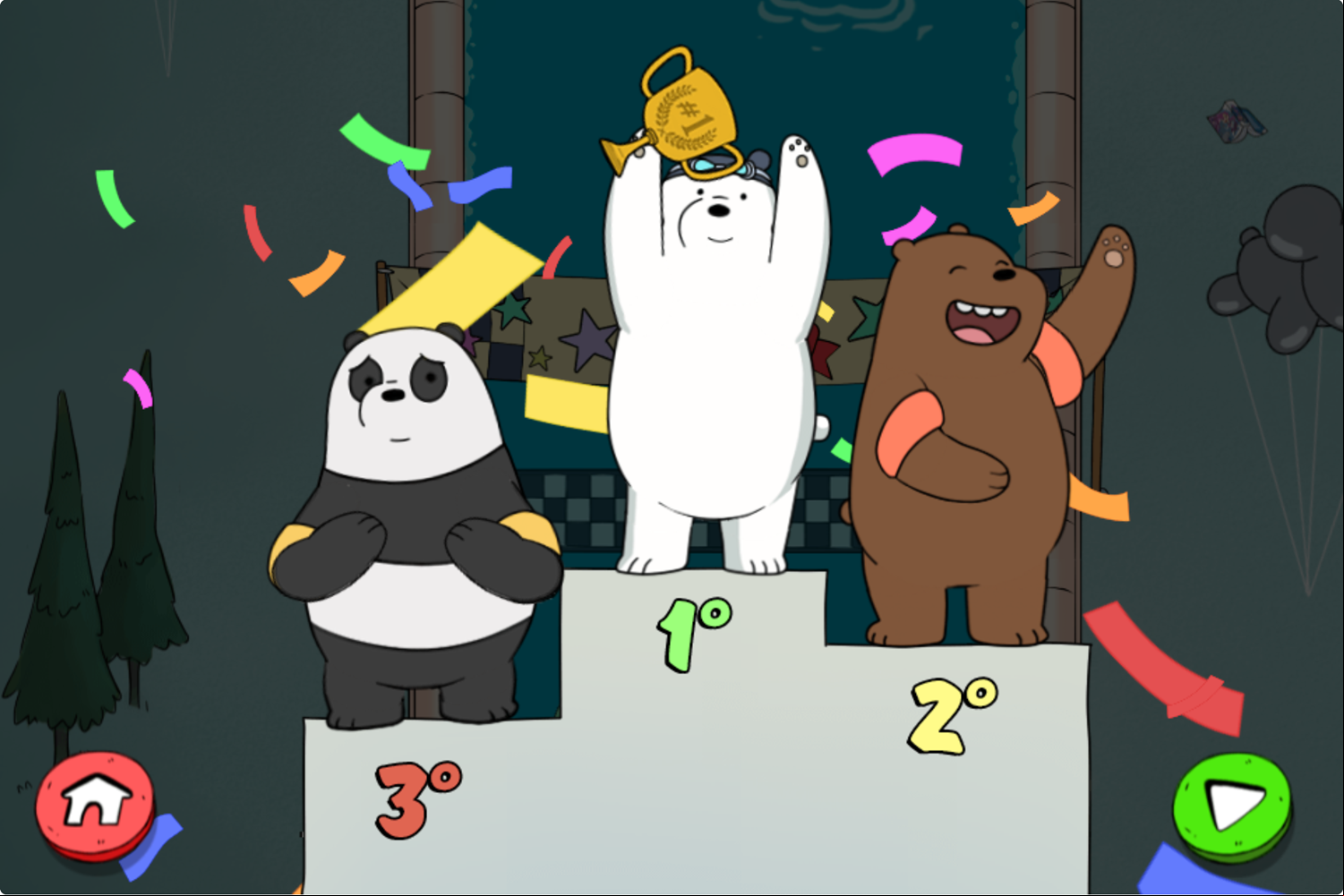 We Bare Bears Beary Rapids Race Series Result Screenshot.