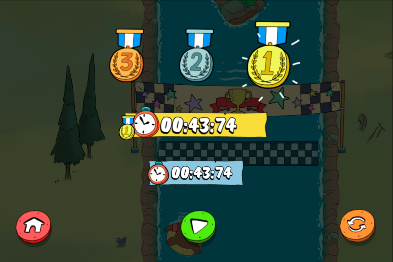 We Bare Bears Beary Rapids Time Trials Win Screenshot.