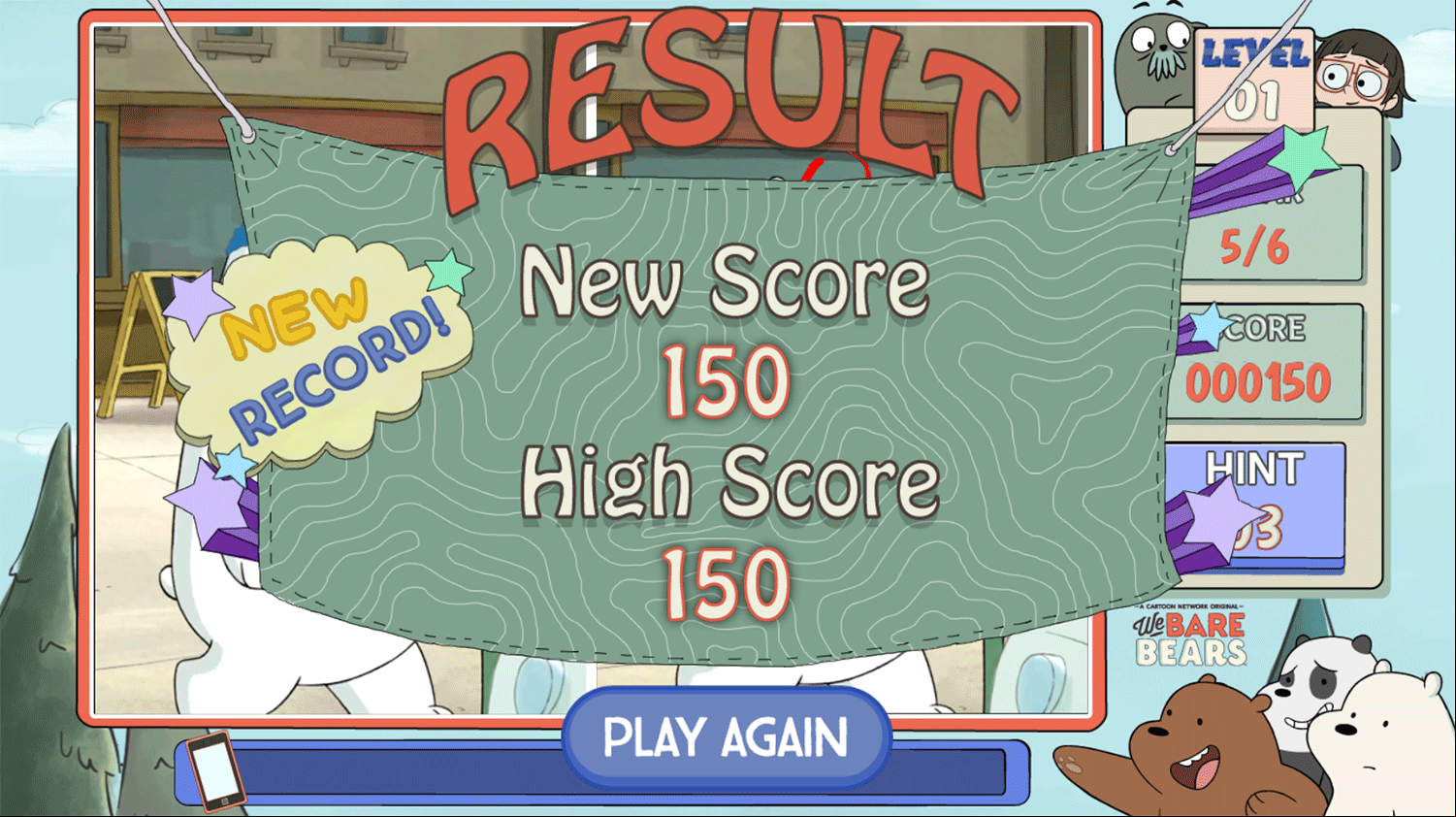 We Bare Bears Beary Spot On Result Screenshot.