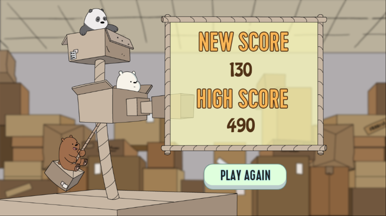 We Bare Bears Box O Mania Results Screenshot.