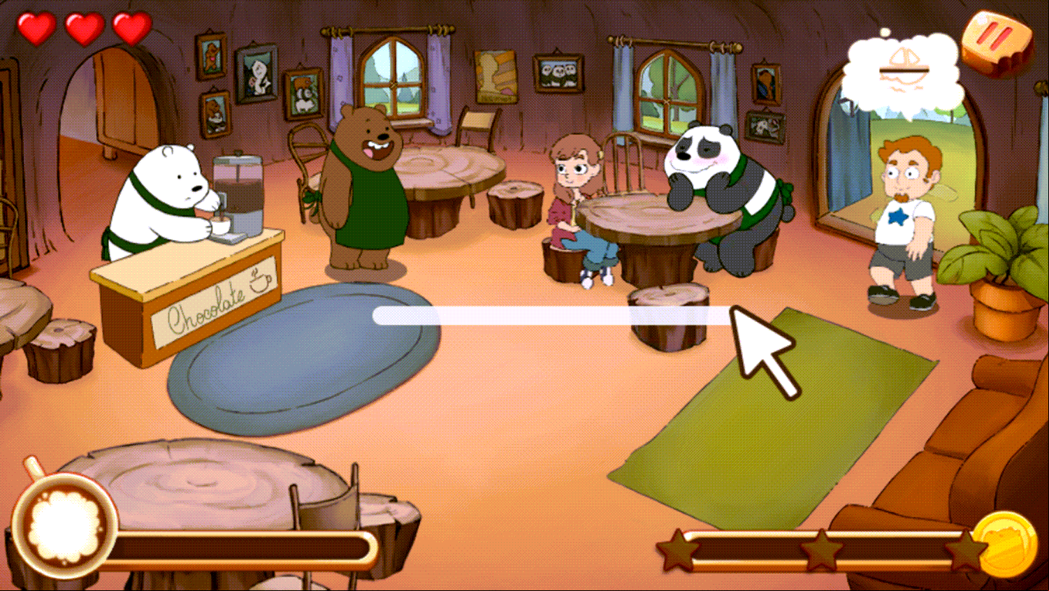 We Bare Bears Chocolate Artist How to Play Screenshot.