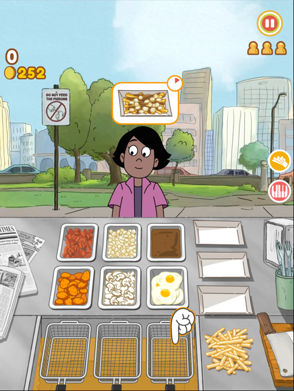 We Bare Bears French Fry Frenzy Game Screenshot.