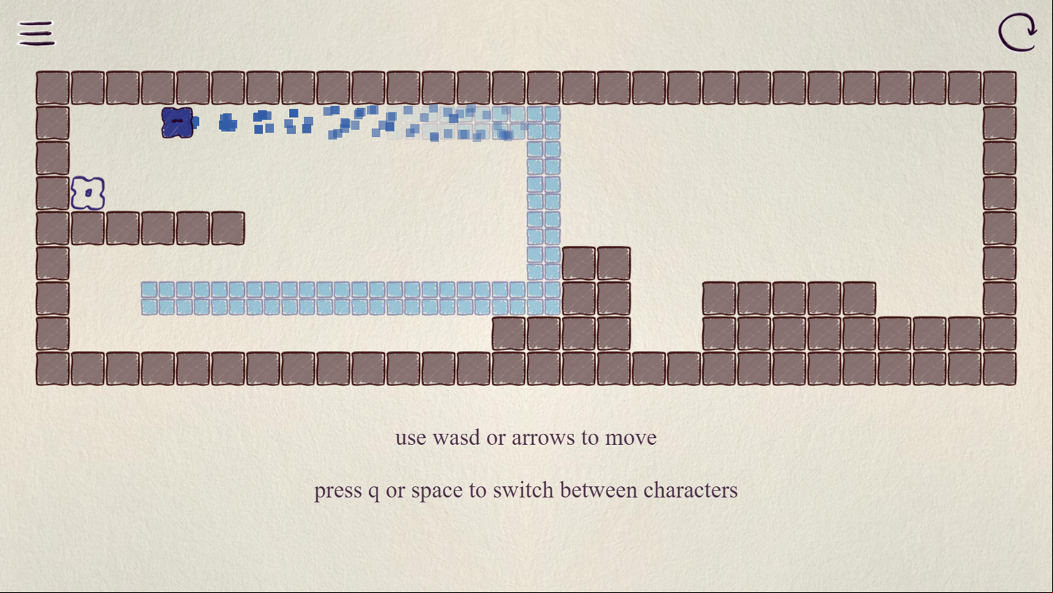 We Two Game Blue Move Screenshot.