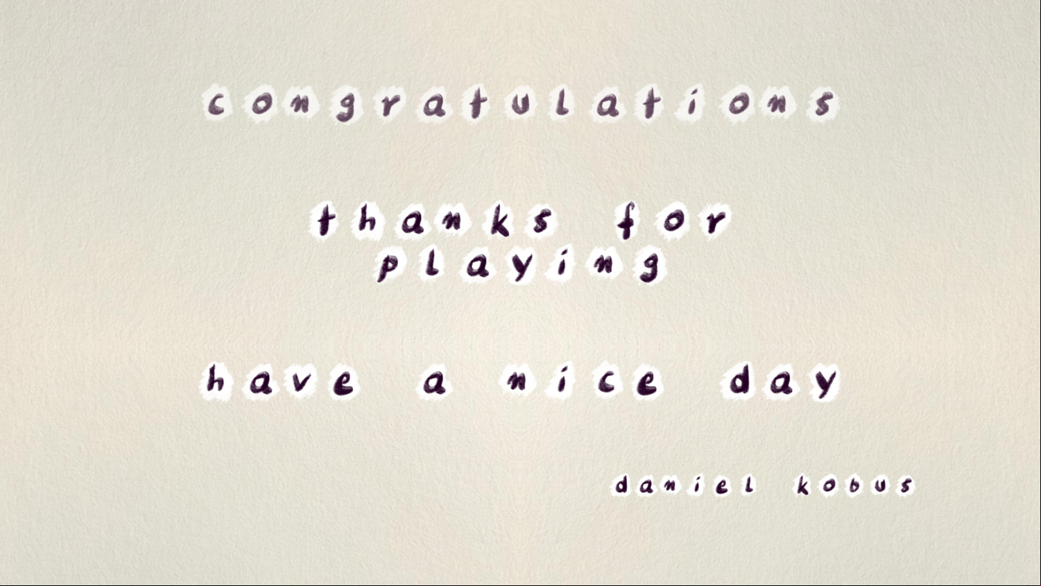 We Two Game Complete Screen Screenshot.