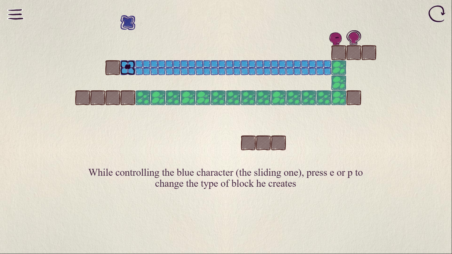 We Two Game Level With Green Slime Blocks Screenshot.