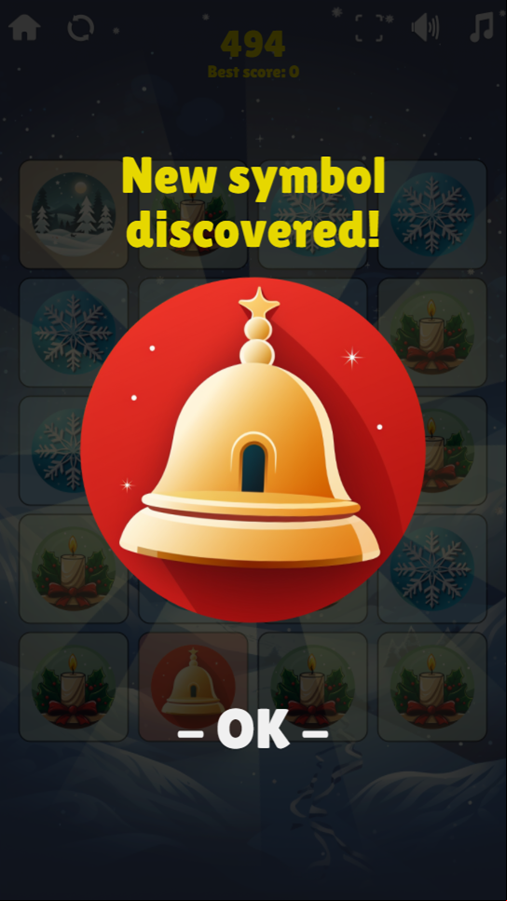 Winter Wonder Symbol Merge Game Unlock Symbol Screenshot.