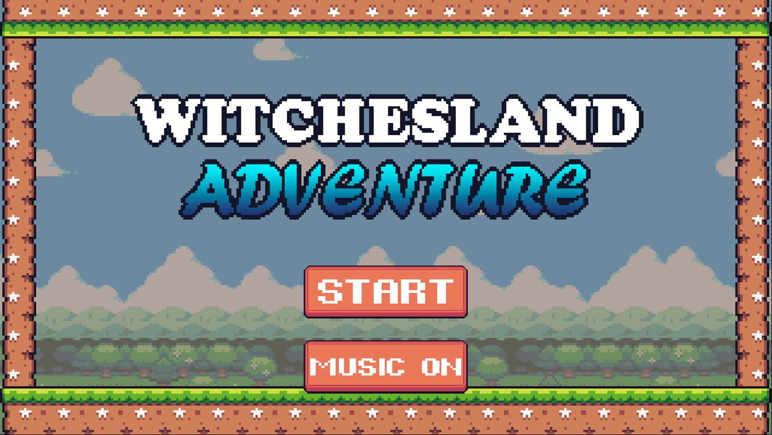 Witchesland Adventure Game Welcome Screen Screenshot.