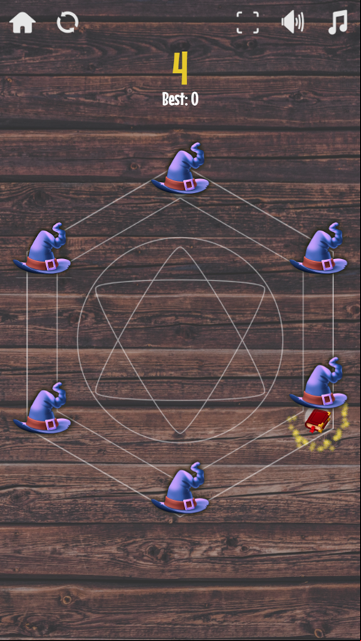Witch's Hats Game Play Screenshot.