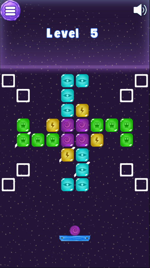 Wizard Brick Breaker Game Next Level Screenshot.