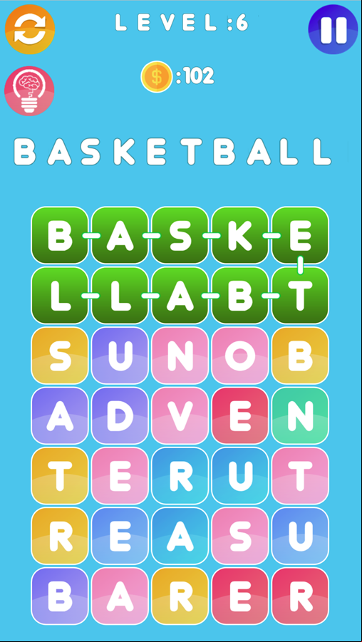 Word Search Game Wrapping Word Screenshot.