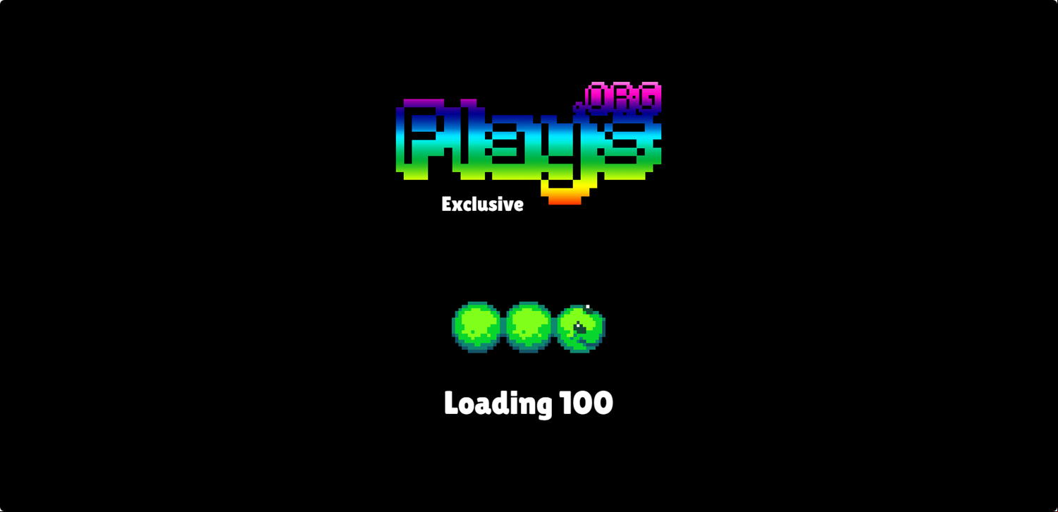 Worm Hole Game Welcome Screen Screenshot.