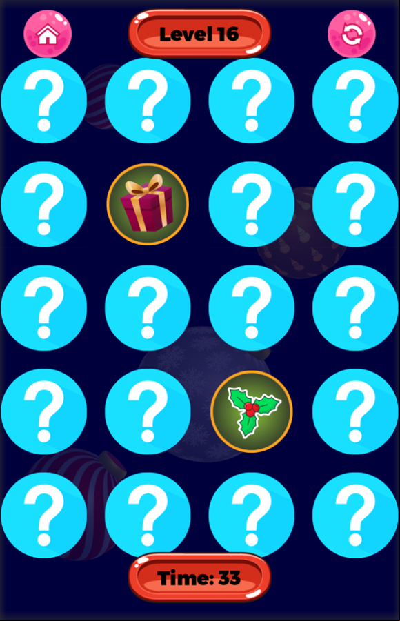 Xmas Balls Game Level Progress Screenshot.