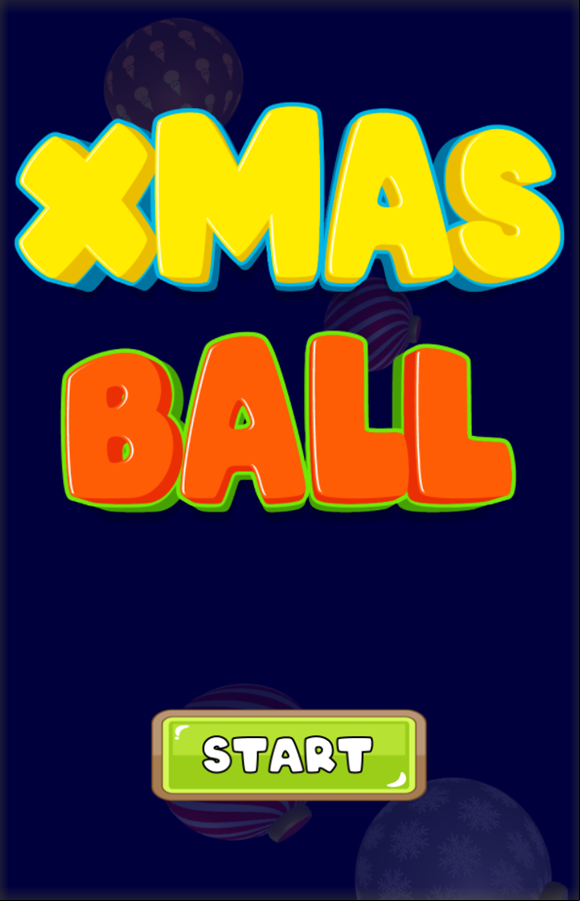 Xmas Balls Game Welcome Screen Screenshot.