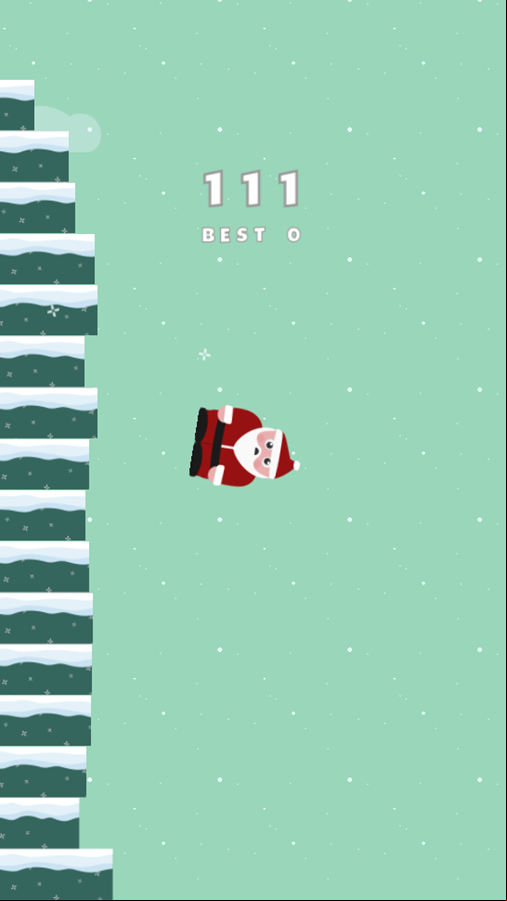 Xmas Jump Game Over Screenshot.