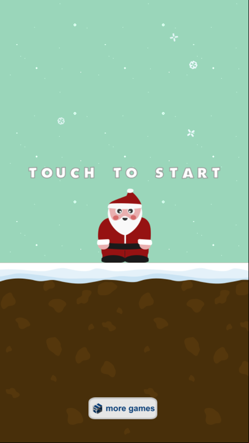 Xmas Jump Game Welcome Screen Screenshot.