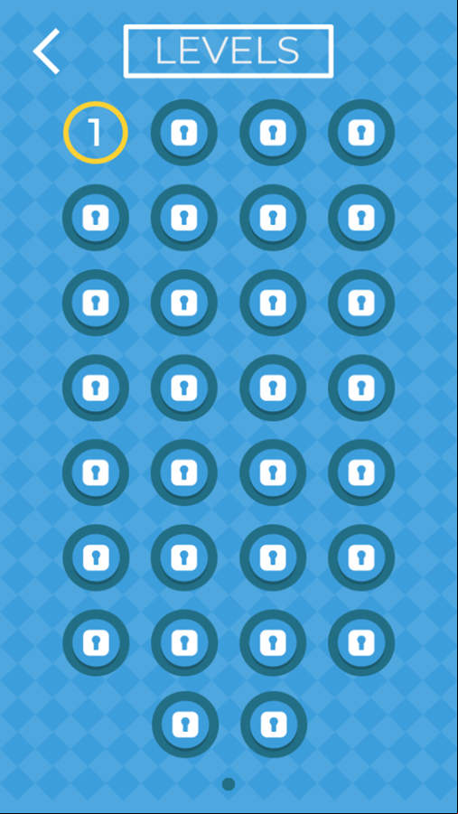 Yellow Dot Game Level Select Screenshot.