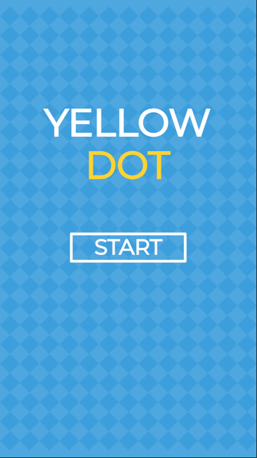 Yellow Dot Game Welcome Screen Screenshot.